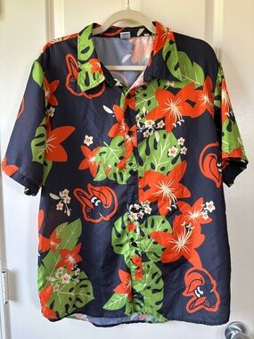 O's Baltimore Orioles MLB Hawaiian Floral Short Sleeve Shirt • Men’s Medium